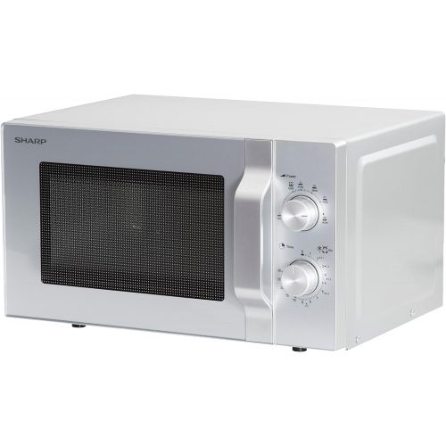  [아마존베스트]Sharp R204S Solo Microwave, 20 L, 800W, 6 Power Levels, 30 Minute to 00 Seconds Timer, Weight Controlled Thawing, Glass Turntable (24.5 cm), Silver