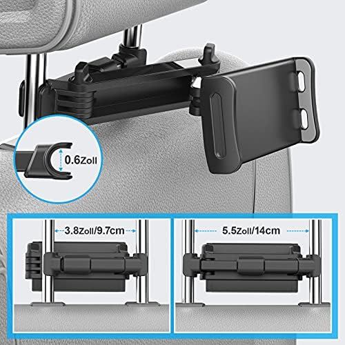  [아마존베스트]Adjustable Tablet Holder Car, Fappen Universal Tablet Holder: Car Headrest Mount for Pad Air Mini 2 3 4, Pad 2018 Pro 9.7, 10.5, Fire Kids 7 10, Kindle, Phone and Tablet with 4.4~1