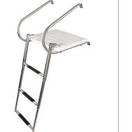 Fiberglass Swim Platform Stainless Ladder with telescoping 2 Handrails Marine Boat