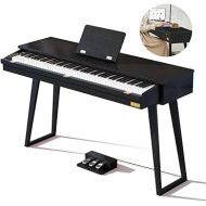 digital piano 88 keys weighted keyboard electric piano beginners stand full size upright pedal musical SR-PH80 (black)