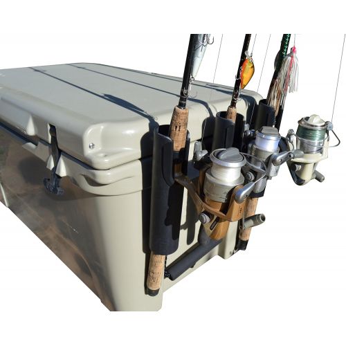  SHERPA Fishing Rod Holder for RTIC & YETI Coolers (Works with Casting and Spinning Rods)