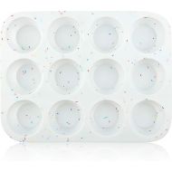 Silicone Muffin Pan Regular 12 Cups Muffin Tin for Muffin and Cupcakes, Non-stick Bakeware Durable Baking Mold Cupcake Molds BPA Free.