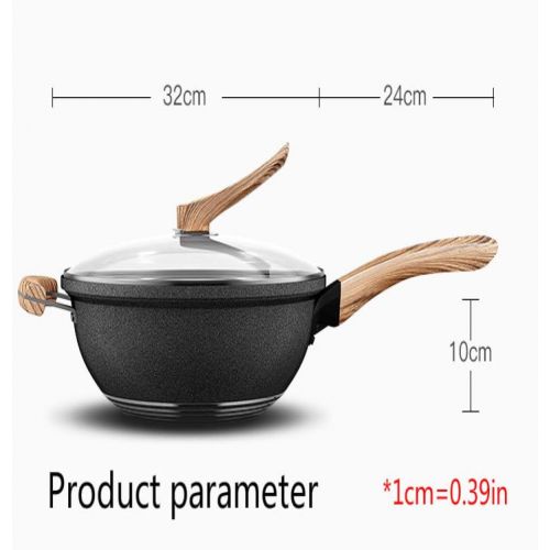  SHFD Maifanshi non stick pan frying pan domestic pan gas induction cooker gas range universal cooker Black/wood grain non stick pan