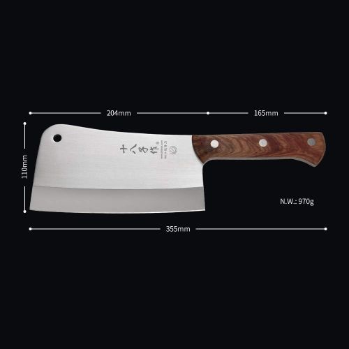  SHI BA ZI ZUO Heavy Duty Cleaver Butcher Knife for Chopping Bones