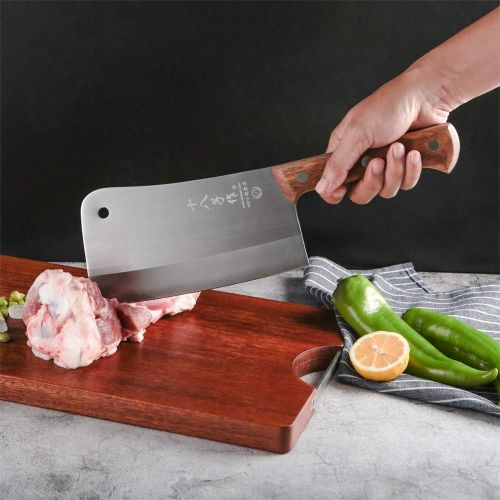  SHI BA ZI ZUO Heavy Duty Cleaver Butcher Knife for Chopping Bones