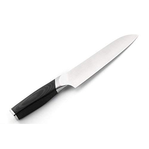  SHI BA ZI ZUO Santoku Knife 7 inch Stainless Steel Vegetable Knife with Ergonomic Handle