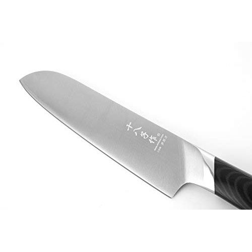  SHI BA ZI ZUO Santoku Knife 7 inch Stainless Steel Vegetable Knife with Ergonomic Handle