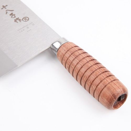  SHI BA ZI ZUO 9-inch Kitchen Knife Professional Chef Knife Stainless Steel Vegetable Knife Safe Non-stick Coating Blade with Anti-slip Wooden Handle