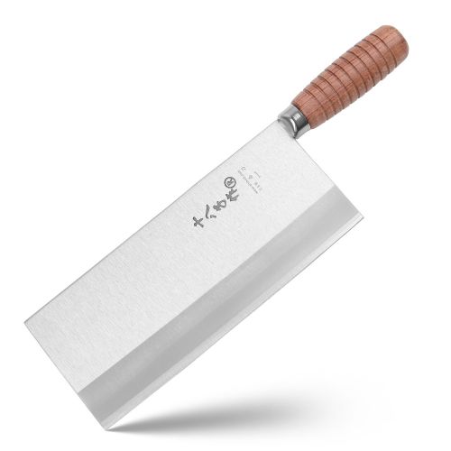  SHI BA ZI ZUO 9-inch Kitchen Knife Professional Chef Knife Stainless Steel Vegetable Knife Safe Non-stick Coating Blade with Anti-slip Wooden Handle