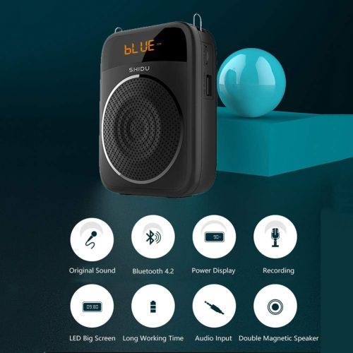  SHIDU Bluetooth Speakers Waterproof Shower Music Player Portable Wireless Speaker with Built-in Mic Outdoor Speakers Bluetooth with HD Sound and Bass Wireless Speaker for Shower,Pool,Bea