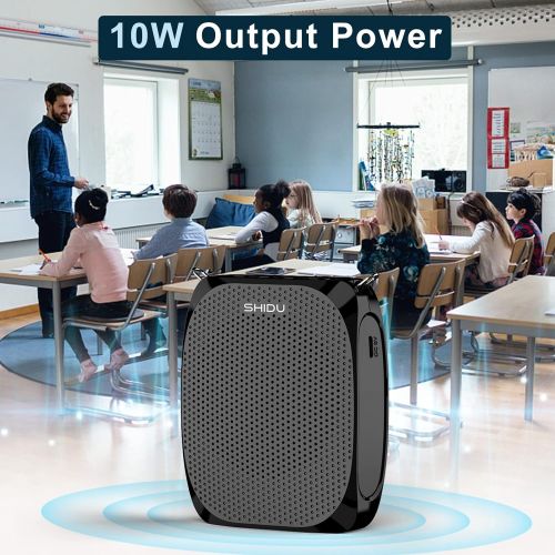  [아마존베스트]Portable Voice Amplifier SHIDU Personal Speaker Microphone Headset Rechargeable Mini Pa System for Teachers Tour Guides Coaches Classroom Singing Yoga Fitness Instructors