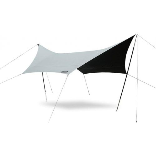  SHIJIANX Camping Tarp Hammock Rain Fly Tent Tarp Outdoor Waterproof UV Protection Canopy Tent Tarp Shelter,Vinyl Coating UPF50+,for Picnic Hiking Outdoors (520x420cm)