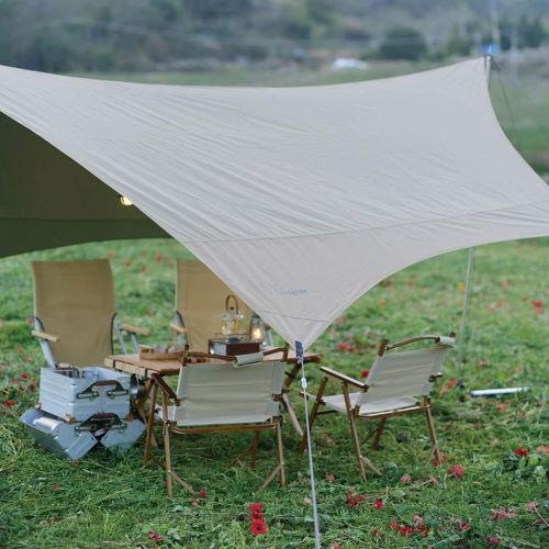  SHIJIANX Butterfly Structure Rain Fly Tent Tarp,Hammock Tent Tarp with Accessories,Silver Glue Material,for Camping, Travel, Outdoor, Hammocks,360x420x200cm
