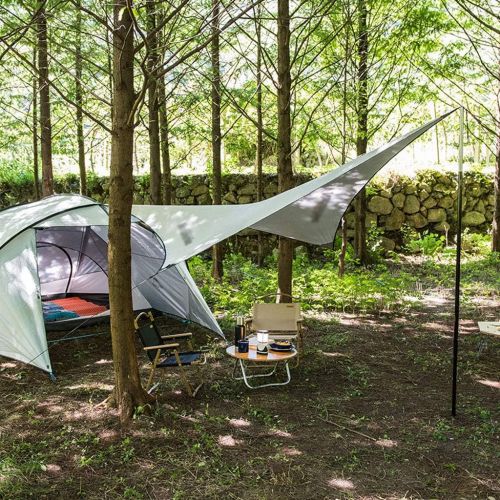  SHIJIANX Waterproof Hammock Camping Tarp,Lightweight Waterproof Beach Sunshade Hammock Rain Fly,Ultra-Light and Portable,for Hiking,Backpacking,Pinic (402×268cm)
