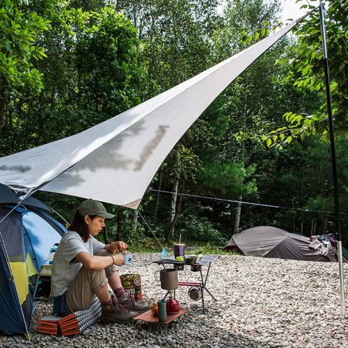  SHIJIANX Waterproof Hammock Camping Tarp,Lightweight Waterproof Beach Sunshade Hammock Rain Fly,Ultra-Light and Portable,for Hiking,Backpacking,Pinic (402×268cm)
