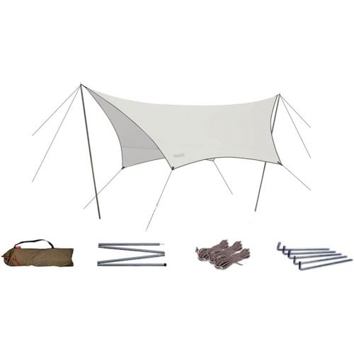  SHIJIANX Butterfly Structure Rain Fly Tent Tarp,Hammock Tent Tarp with Accessories,Silver Glue Material,for Camping, Travel, Outdoor, Hammocks,360x420x200cm