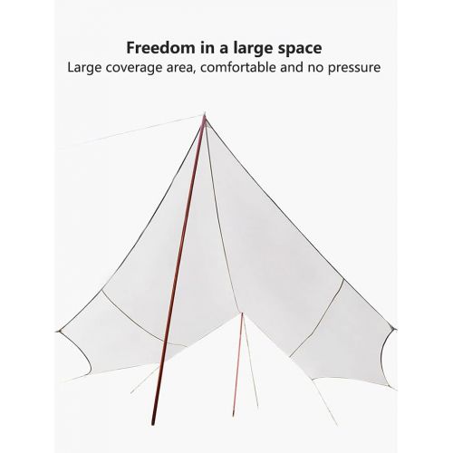  SHIJIANX Hammock Rain Fly Tent Tarp,Camping Tarp Rain Fly Tent with Support,Portable Lightweight Waterproof Windproof Snowproof Camping Shelter for Camping Outdoor Travel,2 Sizes