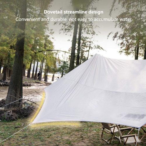  SHIJIANX Hammock Rain Fly Tent Tarp,Camping Tarp Rain Fly Tent with Support,Portable Lightweight Waterproof Windproof Snowproof Camping Shelter for Camping Outdoor Travel,2 Sizes