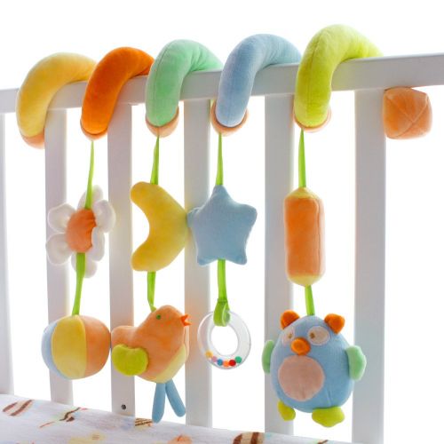  SHILOH Baby Activity Spiral Wrap Around Crib Bed Bassinet Stroller Rail Toy Sea Animals