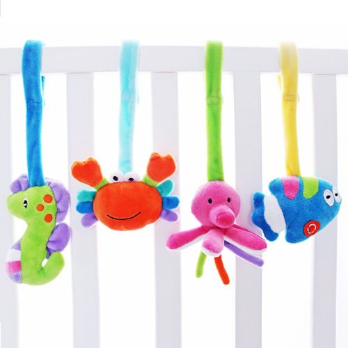  SHILOH Baby Activity Spiral Wrap Around Crib Bed Bassinet Stroller Rail Toy Sea Animals