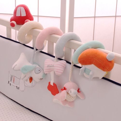  SHILOH Baby Activity Spiral Wrap Around Crib Bed Bassinet Stroller Rail Toy Sea Animals