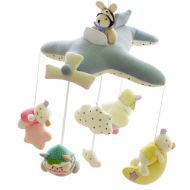 SHILOH Baby Crib Decoration Lullabies Plush Musical Mobile (Blue Plane)