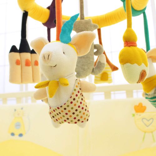  SHILOH Baby Crib Decoration Newborn Gift Plush Musical Mobile (Blue Sky)