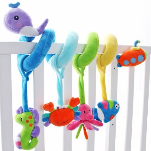  SHILOH Baby Activity Spiral Wrap Around Crib Bed Bassinet Stroller Rail Toy Caterpillar
