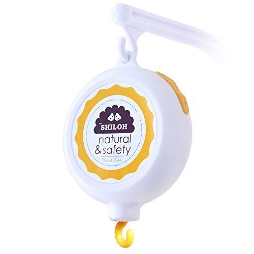  [아마존베스트]SHILOH Baby Crib Musical Mobile Battery-Operated 60 Songs White