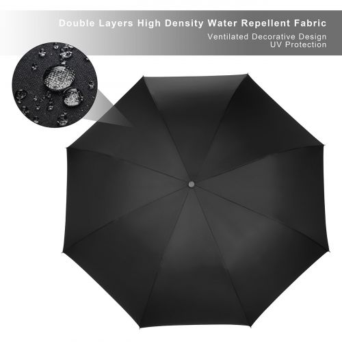  SHINE HAI Windproof Travel Umbrella, Double Canopy Construction, Automatic Open Close One Handed Operation, Compact Lightweight Umbrella Rain Snow