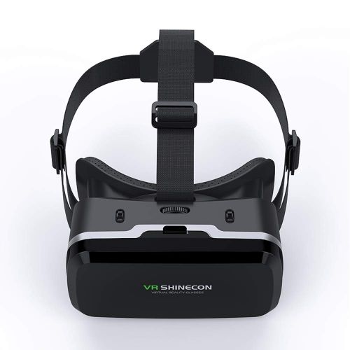  SHINECON VR Headset with Remote Control, Watch 3D Movies and Play Games, VR Glasses can Adjust The Distance, iOS and Android Smartphones can be Used