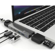 USB C Hub, SHINEVI Modular 8-in-1 USB Type-C Hub with HDMI, Thunderbolt 3 Hub for MacBook Air 2018 MacBook Pro 201820172016, Gigabit Ethernet, 3 USB 3.0, MicroSDSD Card Reader,