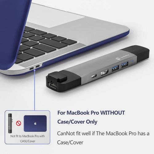  USB C Hub, SHINEVI Modular 8-in-1 USB Type-C Hub with HDMI, Thunderbolt 3 Hub for MacBook Air 2018 MacBook Pro 201820172016, Gigabit Ethernet, 3 USB 3.0, MicroSDSD Card Reader,
