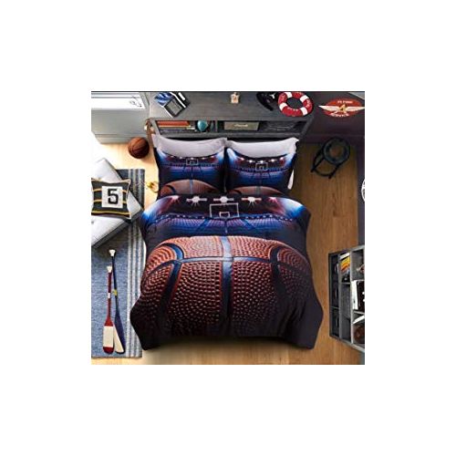  SHINICHISTAR Sports Full Bedding Set, Basketball Comforter Set Gift Bedding