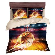 SHINICHISTAR BeddingWish Duvet Cover Sets with 3D Football Printing Pattern Teen Boys Bedding Set Twin Size,(3 Pieces)