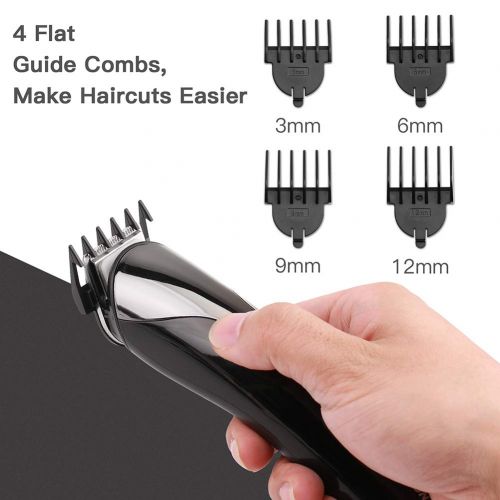  SHINON Hair Clipper, Rechargeable Cordless Haircut Kit All in One Grooming Kit for Beard Ear Nose and Body Precision Trimmer with Comb, 4 guide combs, Guides, USB Fast Charge