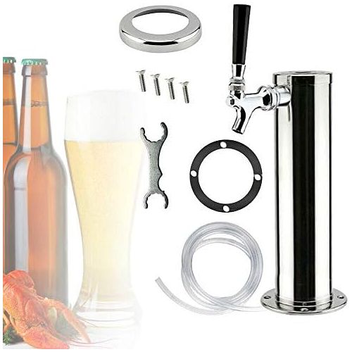  [아마존베스트]SHIOUCY Beer Tower Stainless Steel Draft Beer Tower for Home Bar Pub Use Home Beer From Barrel Pump Tap