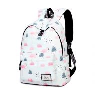 SHIPE Shipe School Bookbags for Teens, Floral Backpack College Bags Young People Daypack (Flamingo)