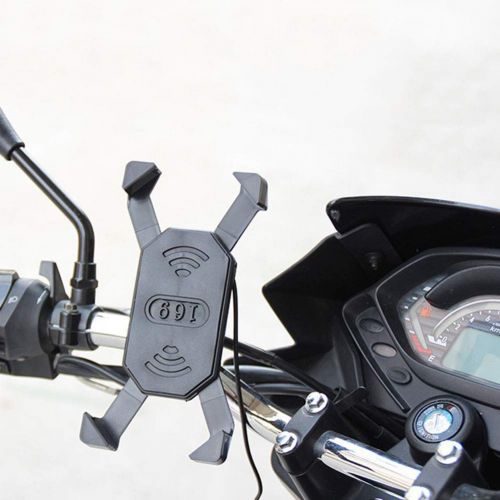  SHKY DIY Phone Mount for Motorcycle - Bike Handlebars- Motorcycle Universal Navigation Chargeable Mobile Phone Holder Bracket,Holds Phones Up to 7.0
