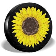 SHOE GONE Car Tire Cover Sunflower Spare Wheel Tire Cover for Jeep,Trailer, RV, SUV, Truck Wheel,Camper Travel Trailer Accessories(14,15,16,17 Inch)