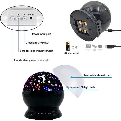  [아마존베스트]SHOHEN Star Night Light Projector for Kids, Rotating Baby Night Light Lamp Light up Bedroom with Moon Stars Best Birthday Xmas Gift for 3 4 5 6-12 Year Old Boys Girls Toys for 3-12 Year O