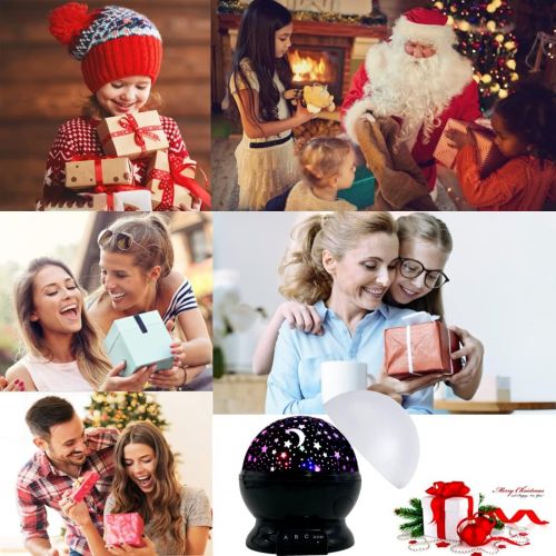  [아마존베스트]SHOHEN Star Night Light Projector for Kids, Rotating Baby Night Light Lamp Light up Bedroom with Moon Stars Best Birthday Xmas Gift for 3 4 5 6-12 Year Old Boys Girls Toys for 3-12 Year O