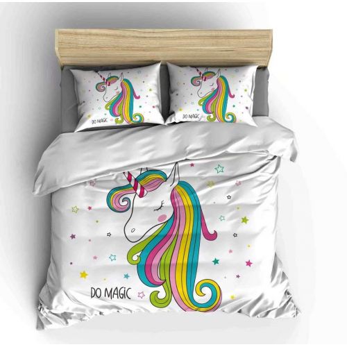  SHOMPE Bedding Set Watercolor Zebra Couple,3 Piece Duvet Cover Set with Pillow Shams for Teens Boys Girls,NO Comforter,Full Size