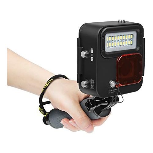  SHOOT 1000 Lumen wasserdichte Tauchlampe mit Floaty Griff fuer GoPro Hero 7 Black/(2018)/ Hero 6/ Hero 5/Hero 4 Kamera