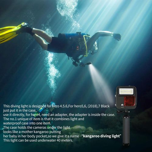  SHOOT 1000 Lumen wasserdichte Tauchlampe mit Floaty Griff fuer GoPro Hero 7 Black/(2018)/ Hero 6/ Hero 5/Hero 4 Kamera