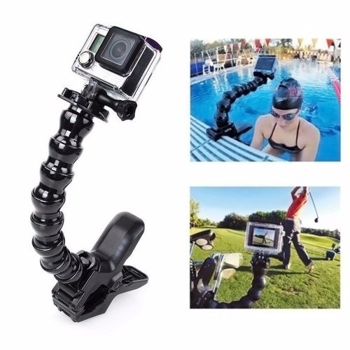  SHOOT Universal Flex Klemmhalter Halterung Einstellbare Schwanenhals Arm Griff Einbeinstativ fuer GoPro Hero 8/7/(2018)/6/5/4/3+ Hero Session APEMAN ACTURE AKASO SJCAM SJ4000/SJ5000