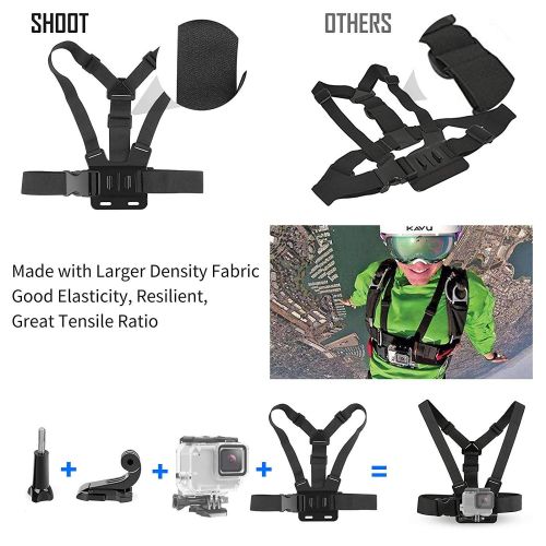  SHOOT 4-in-1 Outdoor-Sport-Anzug fuer GoPro Hero 7/6/5/4/3+/3 SJ4000 SJ5000 SJ6000 und andere Sportarten Kamera