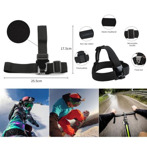  SHOOT 4-in-1 Outdoor-Sport-Anzug fuer GoPro Hero 7/6/5/4/3+/3 SJ4000 SJ5000 SJ6000 und andere Sportarten Kamera