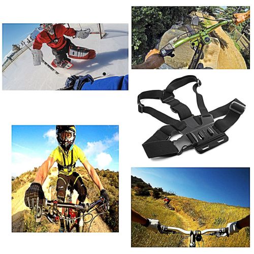  SHOOT 4-in-1 Outdoor-Sport-Anzug fuer GoPro Hero 7/6/5/4/3+/3 SJ4000 SJ5000 SJ6000 und andere Sportarten Kamera