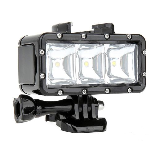  SHOOT Diving Light Super Bright Waterproof 30m Fishing LED Fill for GoPro HERO8/7 Black Silver White/6/5/5S/4/4S and Other Action Camera Waterproof Digital Camera,1200mAh Built-in